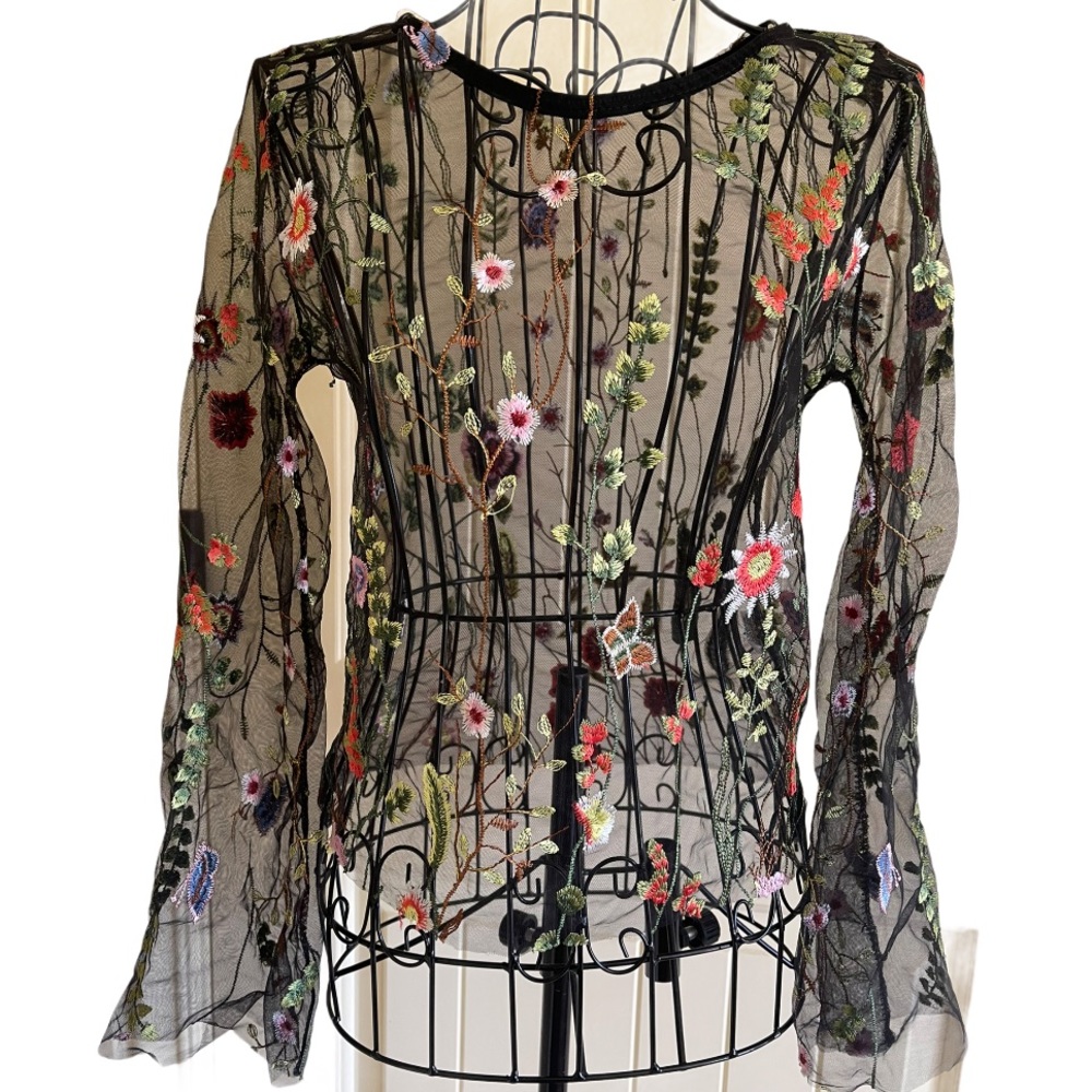 Nasty Gal Embroidered Shirt